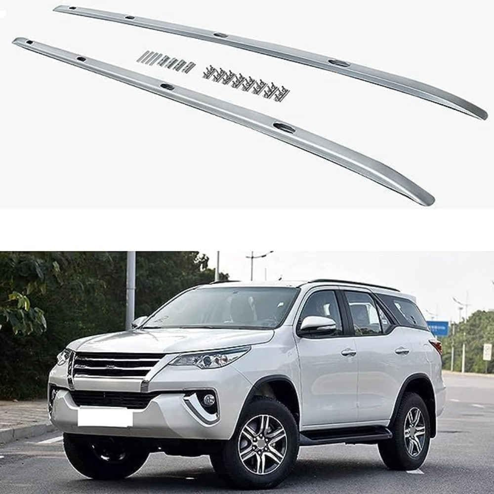 2 pcs Car Rails Roof Bars for Toyota Fortuner 2016-2022, Aluminium Racks Rail Anti-Rust Luggage Carrier Bar Side Rails Bars Car Accessories