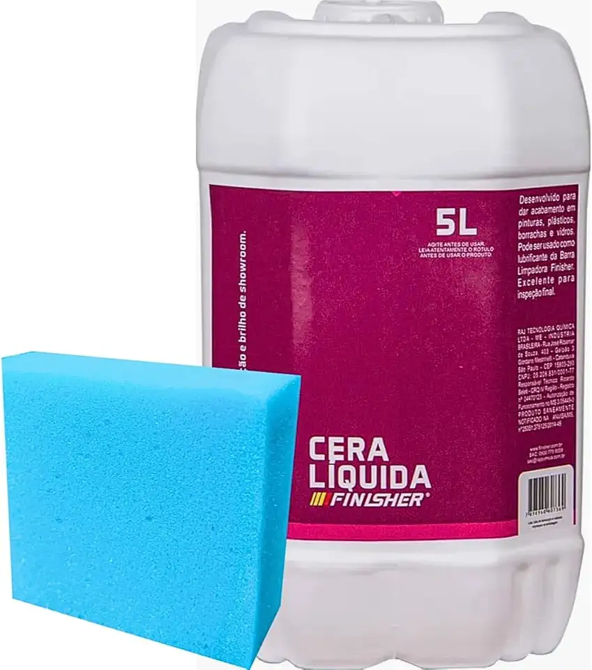Cera De Carnaúba Líquida Automotiva Finisher 5 Litros