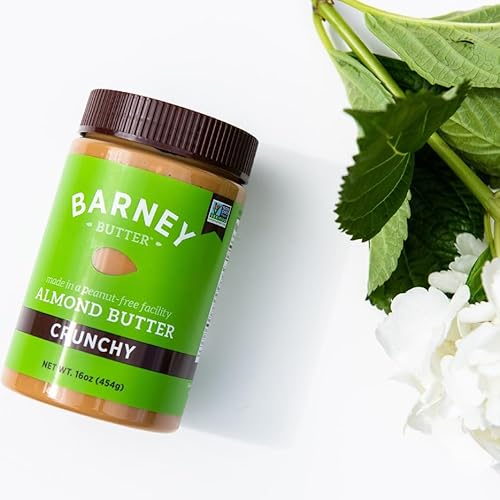 image for Barney Butter Almond Butter, Crunchy, 16 Ounce Jar, Skin-Free Almonds,