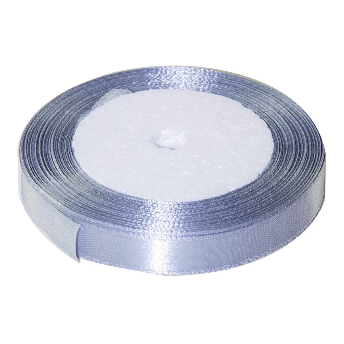 Rosymoment Ribbon Satin Fabric Ribbon For Gift Package Wrapping Hair Bow Clips Making Crafting Sewing Wedding Decorations Width1.3cm*25Yards Rbn-8577 - Silver