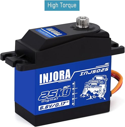 Miniatura 7 de INJORA RC Servo 55.1 lbs Servo Digital Servo Alto Torque RC Piezas para 1:10 RC Crawler VP VS4-10 SCX10 Pro SCX10 TRX4 D90