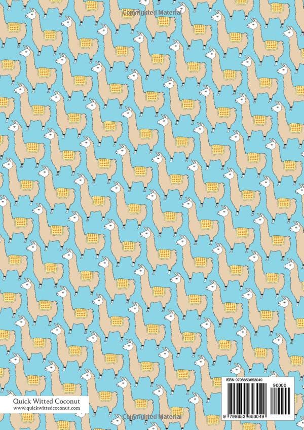 Llama Notebook - Lined Pages - A4 - Premium: (Sky Blue Edition) Fun notebook 192 lined pages (A4 / 8.27x11.69 inches / 21x29.7cm) - Image 2