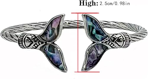 Miniatura 6 de Pulsera envolvente para hombre, pulseras bohemias, concha de abulón, cola de sirena, apertura, pulsera, pulsera, decoración de joyería, pulseras de