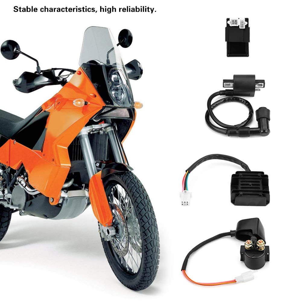 CDI CDI jednostka regulatora cewki zapłonowej, cewka + jednostka CDI + regulator prostownika + cewka akcesorium zastępcze do 150 cm³ 250 cm³ PIT Quad Dirt Bike ATV