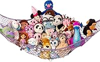 Vista 10 de Lilly's Love Hamaca para animales de peluche, organizador colgante de esquina, almacenamiento de juguetes, red de almacenamiento de animales de Coral