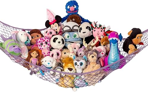 Miniatura 23 de Almacenamiento para animales de peluche "Stuffie Party Hammock" Blanco,Negro,Gris,Verde,Azul claro,Morado