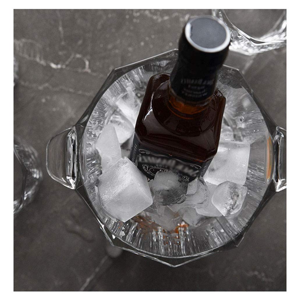 Ice Bucket Kristallglaseis Eimer mit Clip Tragbarer Eiskübel Hotel Eimer Champagner Eimer Getränke Eimer Party Aktivitäten und Camping Geschirr sektkühler eiseimer