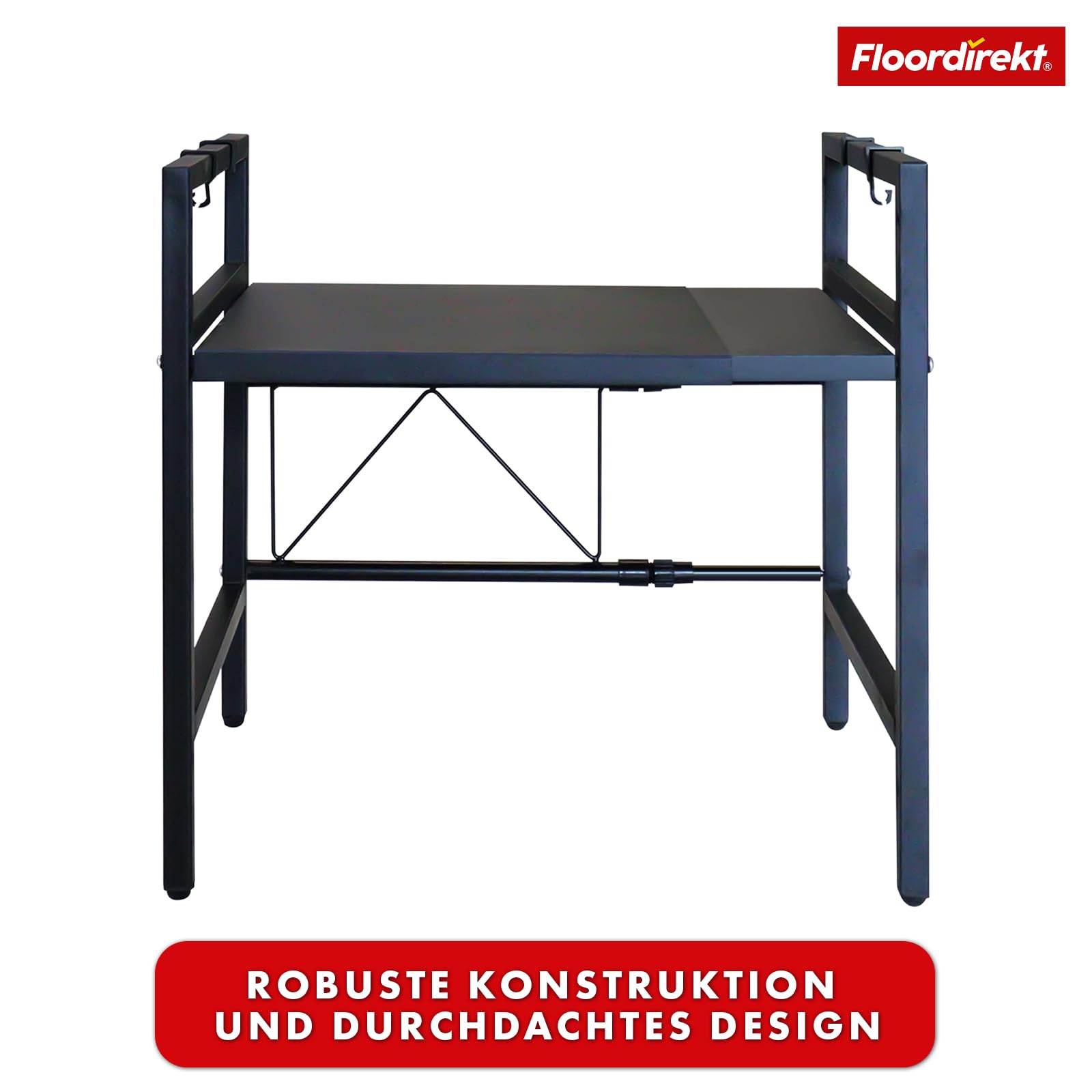 Étagères De Four À Micro-Ondes - Acier Au Carbone - Extensible À 2 Niveaux - Support À Épices Et