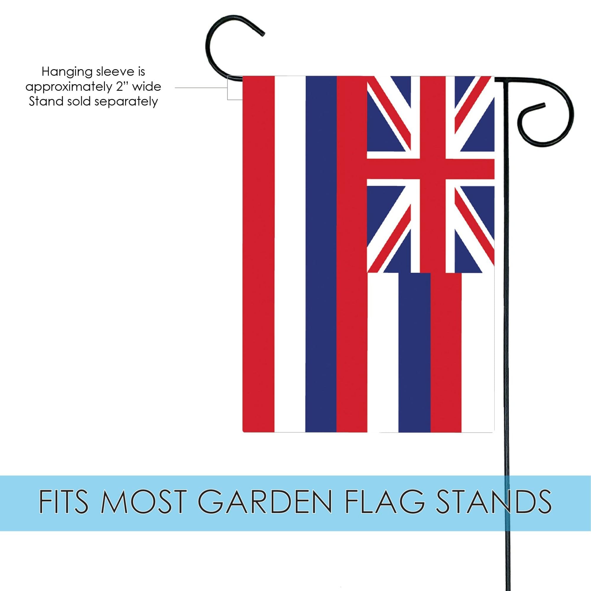 3dRose Map Of Hawaiian Islands Garden Flag – 12x18 Inch Decorative Polyester Flag For Outdoor/Indoor