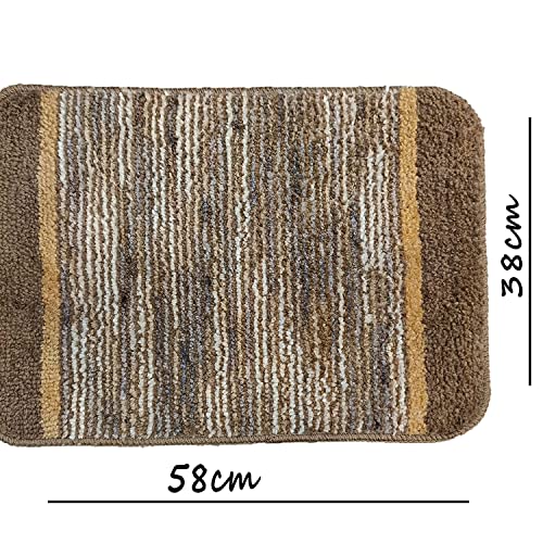 Image of Door Mats for Home | Door Mats for Home Entrance | Door Mat for Bathroom| Soft & Super Absorbent Mats for Shower | Washable, Non-Slip & Quick-Drying Mats (Pack of 2) (Beige2)