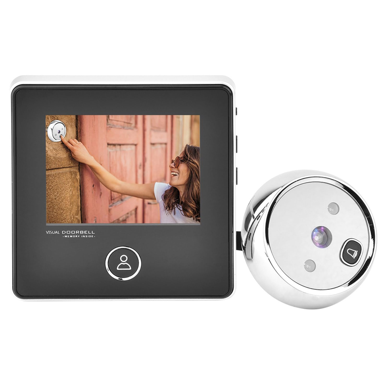 Peep Holes Camera for Doors,2.8 Inches Tft LCD Screen Smart Peephole Visual Doorbell with 1Mp Ir Night Camera - Image 2