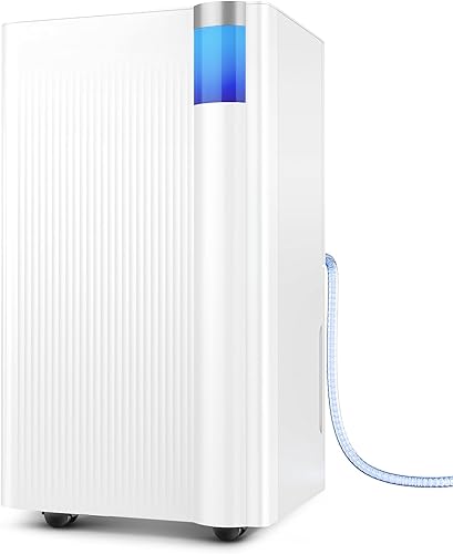 Deshumidificador de 2500 pies cuadrados para sótano con manguera de drenaje máximo 34 pintas, deshumidificadores para el hogar, habitación grande,