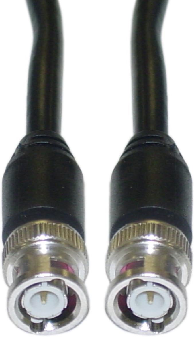 ACL 12 Feet BNC Male to BNC Male RG59/U 75 Ohm Coaxial Cable, Black, 3 Pack
