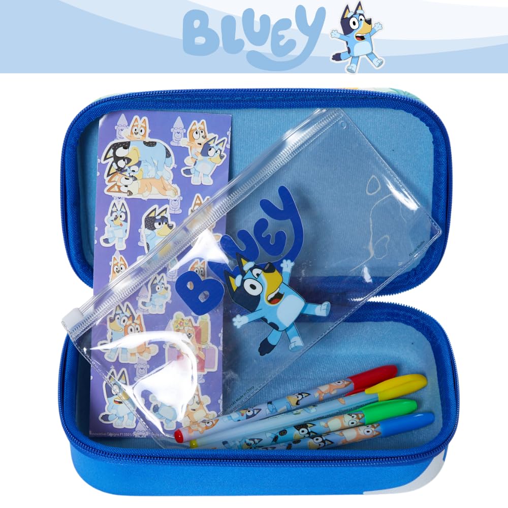 Disney Stitch Set De Fournitures Scolaires, Carnet Trousse & Stylo à Bille Ou Crayons De Couleur Bloc Notes Et Accessoires Bureau Et École (Bleu