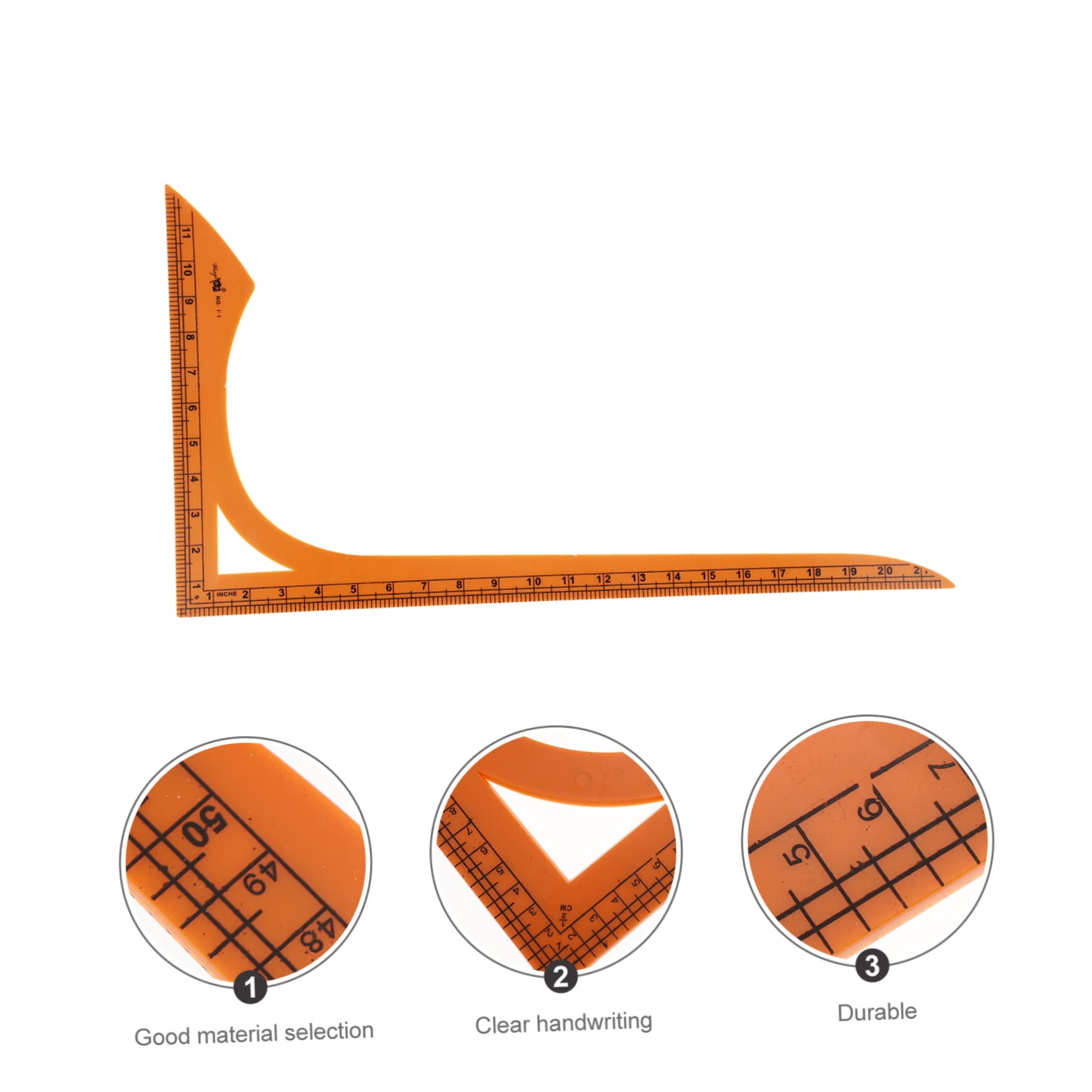 Regla de Corte en Forma de L para Costura y Patchwork, Plástico Duradero Transparente, Doble Escala, Herramienta para Confección y Sastrería Profesionales, Uso Manual en Proyectos