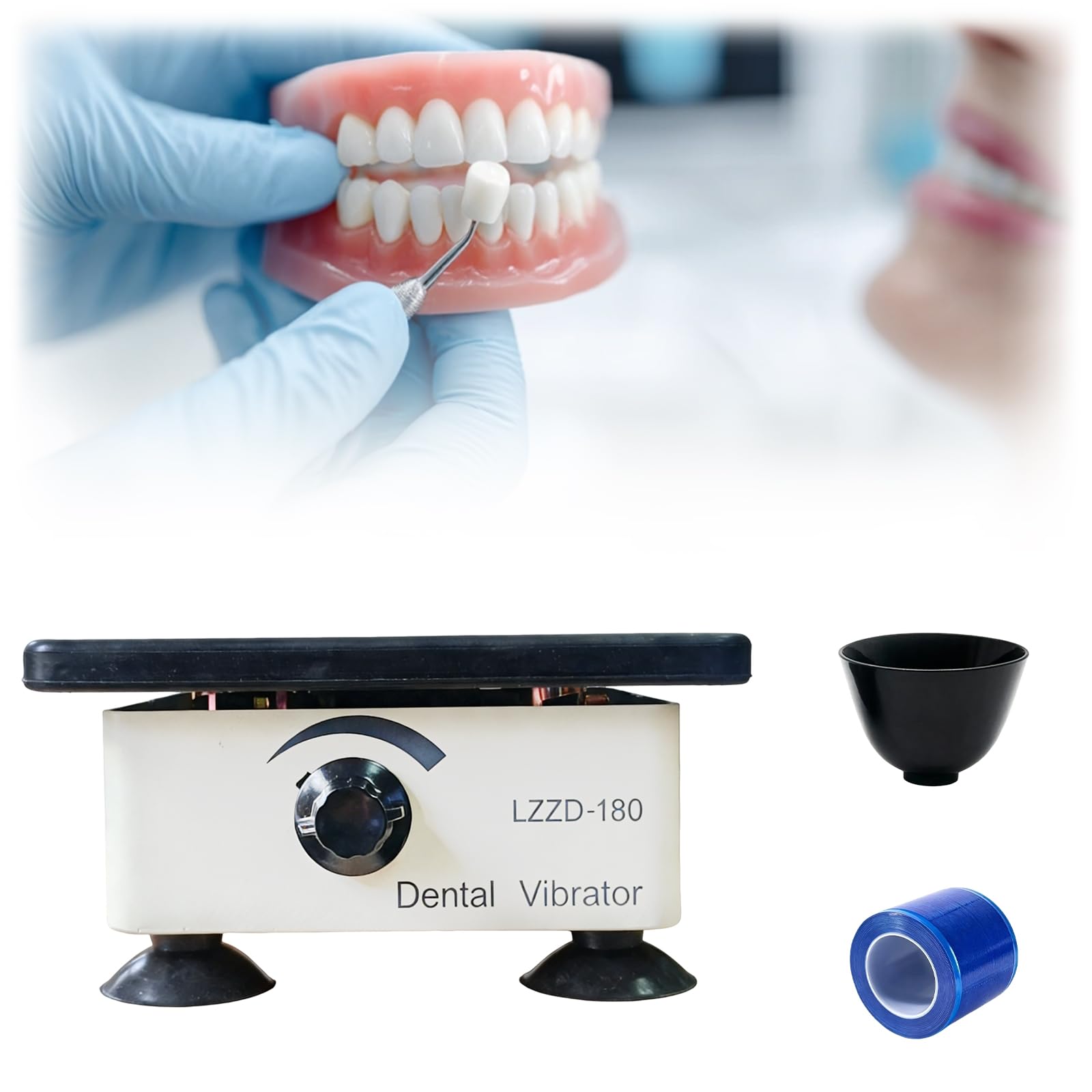 Dental Oszillator,Square Dentalrüttler Gipsrüttler,150W Elektrisch Gipsrüttler Rüttelplatte Gips,Drehzahlregelung Vibrating Lab Equipment Vibrator,Dentalvibrator zum Mischen von Gips