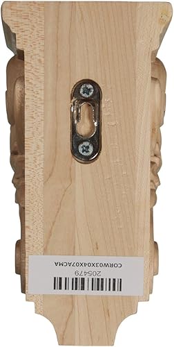 Vista 16 de Ekena Millwork CORW03X04X07ACAL - Ménsula pequeña de madera de acanto, 3 1/2 pulgadas de ancho x 4 pulgadas de profundidad x 7 pulgadas de alto
