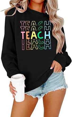 Teacher Life Inspirational Sweatshirt - Comfortable Cotton Blend Pullover For Educators