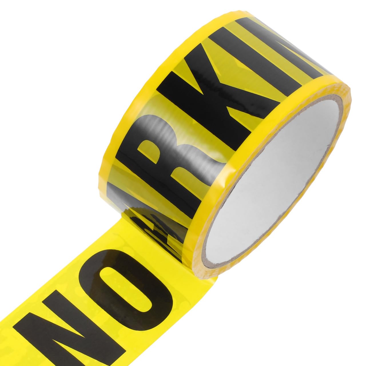 Operitacx No Parking Warning Tape 98in Roll of Caution Barrier Tape Self-Adhesive Black Yellow Wear-Resistant for Diy Projects and Home Safety