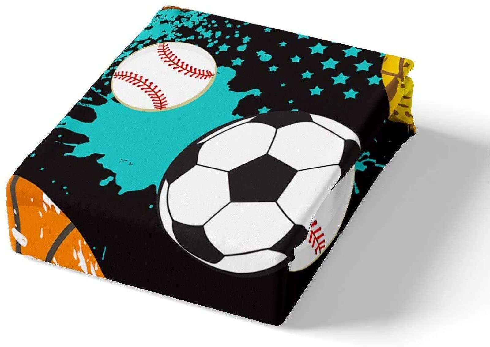 Housse De Couette Football 200x200 Cm Microfibre Douce + 2 Taies D’oreiller 65x65 Cm - Imprimé 3D Sportif Pour Chambre D’ado Ou Fan De Foot
