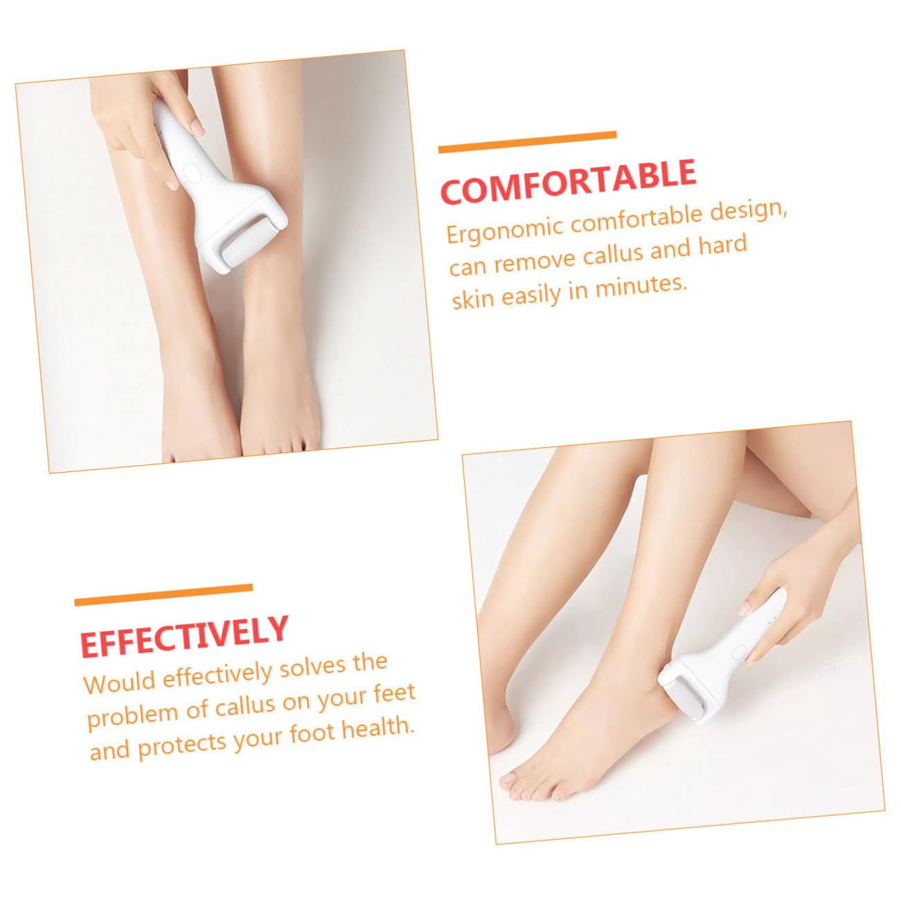 Ciieeo Aparato de Pedicura Eléctrico para Eliminar Callos Pies, Ipx7 y 600mAh, ABS, Ligero, Resistente al Agua