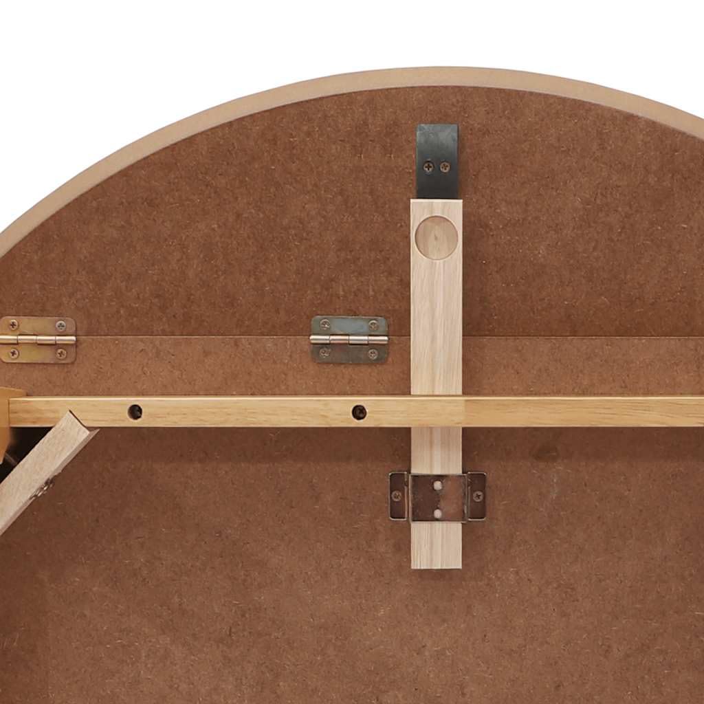 Mesa de Comedor Abatible de Madera Maciza de Caucho - 90x90/55x74 cm - Para Comidas y Trabajo