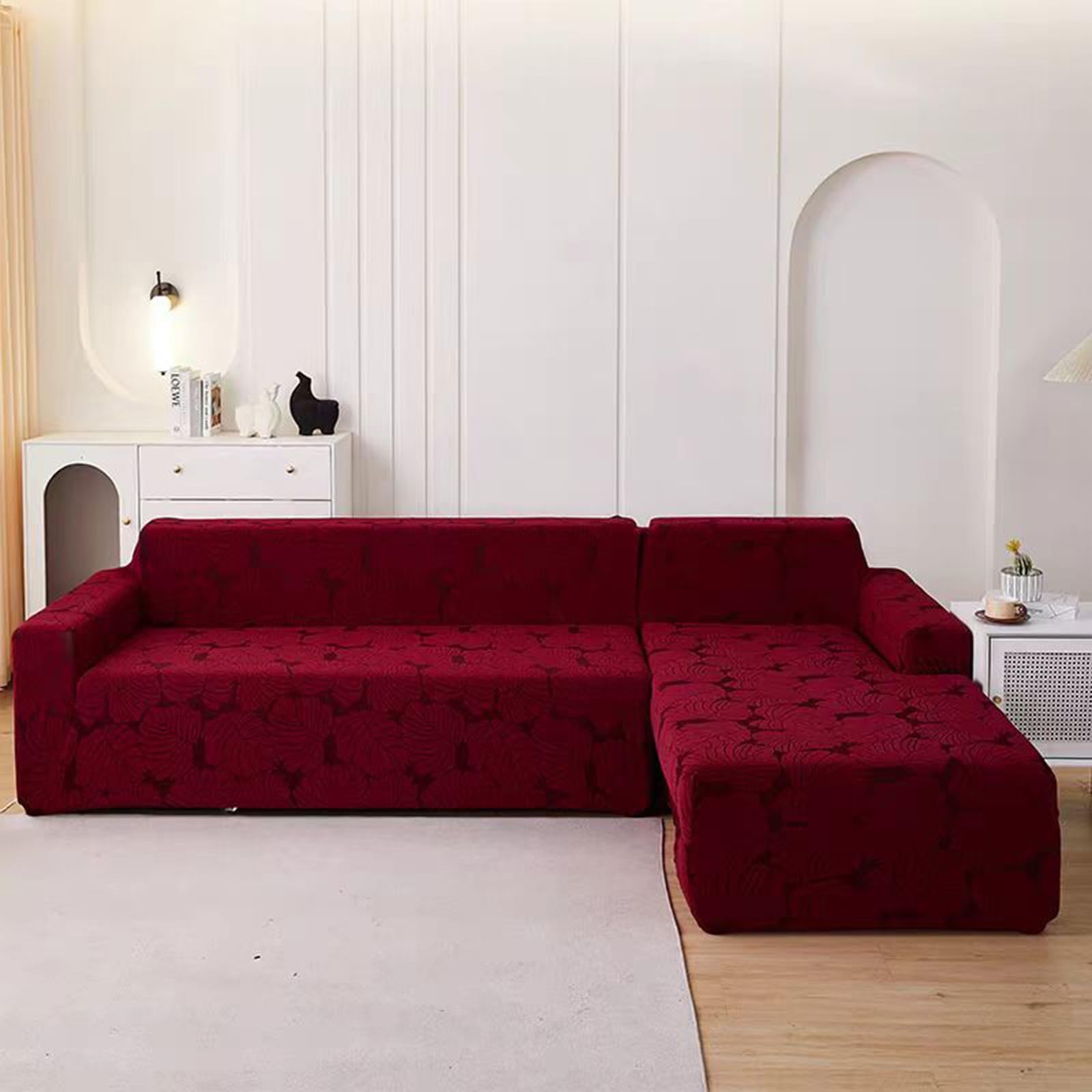 Sofabezug 2/1/3/4 Sitzer, Sofa Überzug L U Form Ecksofa Stretch Sofa/Couch Überzug, Universal Couchbezug, Sofa Cover Sofa Überwurf Sofaschoner(#I,235cm-300cm(1pcs))