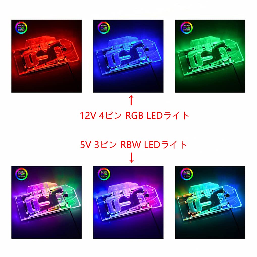 Amazon.co.jp: Bykski グラフィックカード用GPUウォーターブロック水枕