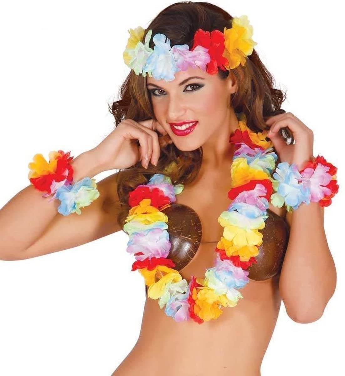 Ruisita Lot De 72 Colliers Hawaïens à Fleurs De 36 Couleurs