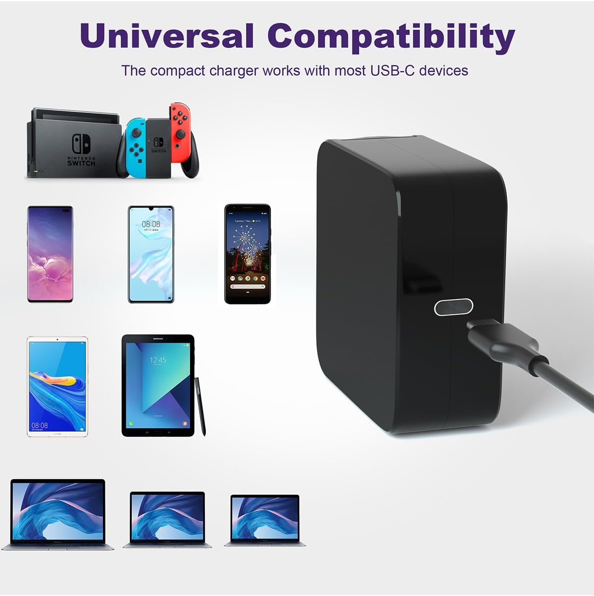 65W USB Type C Laptop Charger Compatible with Asus Zenbook Series Laptops