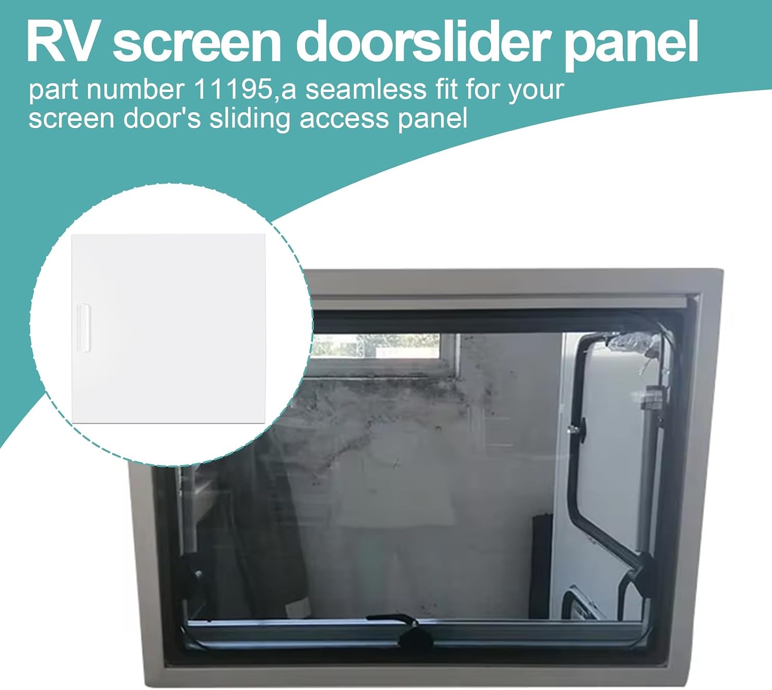 11195 RV Screen Door Slider Panel - Transparent Square Acrylic 12x12 Inch, 1/16" Thick,Suitable for RV, Camper, Motor Home, Trailer, Cargo Trailer