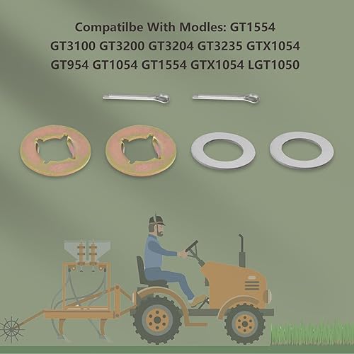 Miniatura 5 de 714-0162 736-04228B 736-04228 736-04228A Arandelas de ruedas y pasadores de chaveta de eje delantero 2 kit, compatible con MTD Cub Cad-et Murr-ay -