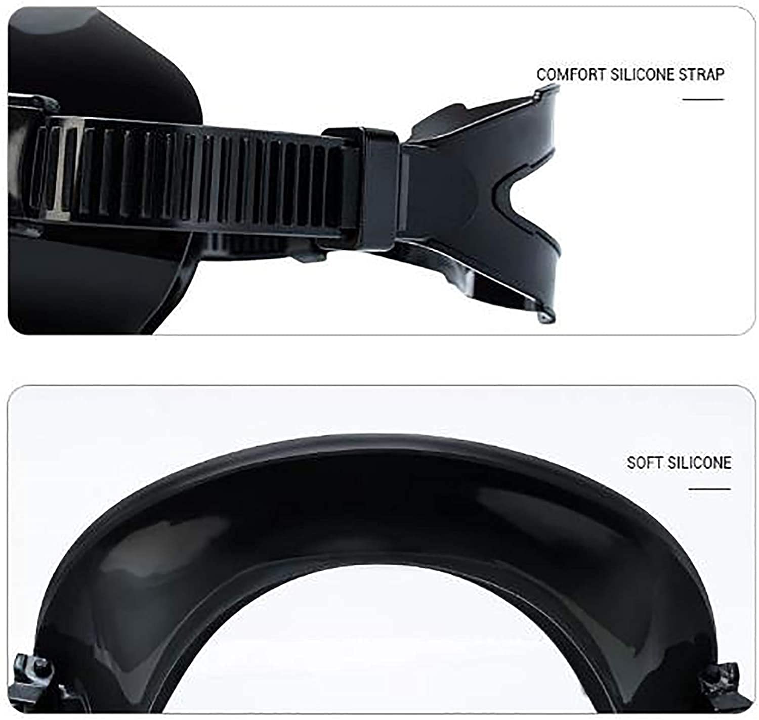 Gafas de buceo Máscaras de buceo Máscara de snorkel Máscara de snorkel 180° Vidrio templado Antifugas Anti-vaho Fácil respiración Buceo Máscara de snorkel Para natación Pesca submarina Buceo Homb