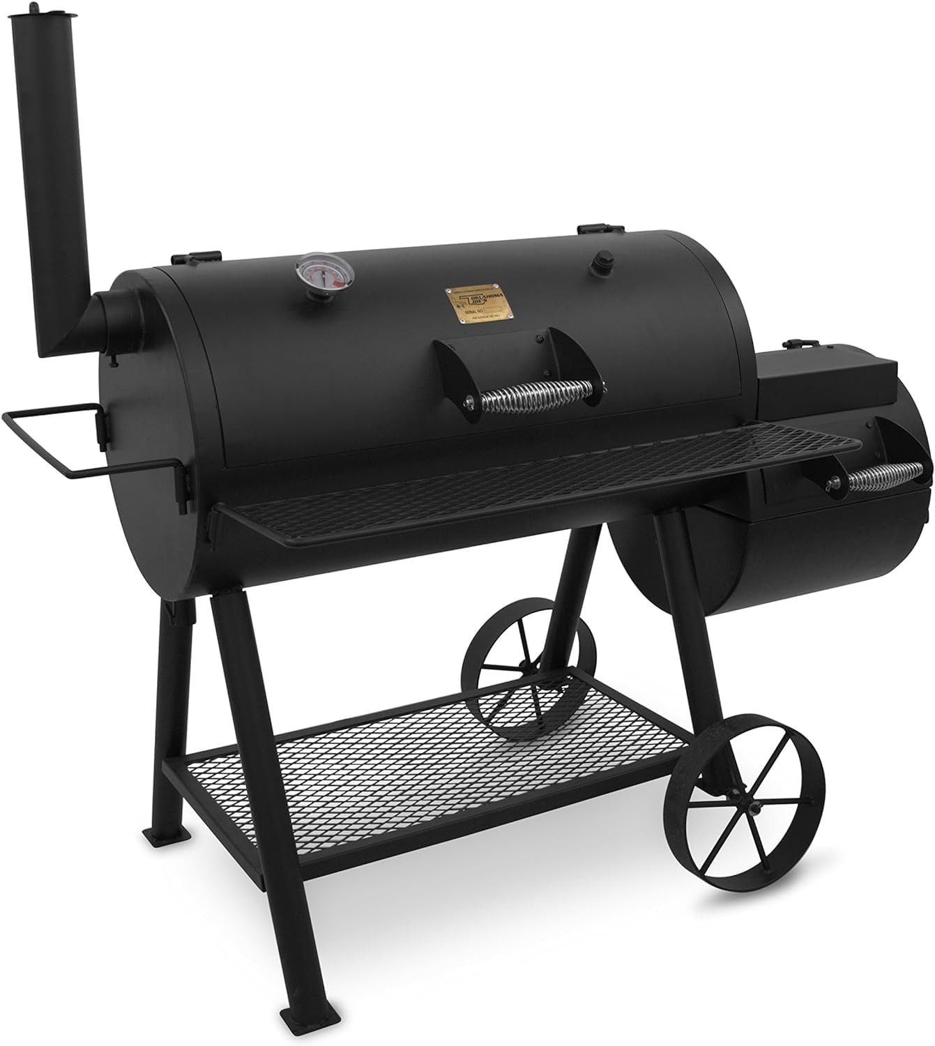 ZLYJ Offset Smoker Cover Grill Cover Heavy Duty Waterproof 600D BBQ Smoker Cover - Image 3