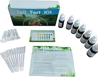 CGTQROVR Kit de Prueba de Suelo 4 en 1 probador de Suelos Kit de Prueba de potasio para la Granja del jardín del hogar