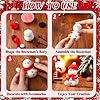 Soulchen 90 Pcs Christmas DIY Craft Clay Kit Christmas Dough Set Creative Snowman Xmas Tree Gingerbread Man Air Dry Modeling Clay Crafts for Indoor Decorations Holiday Party Favor Supplies #2