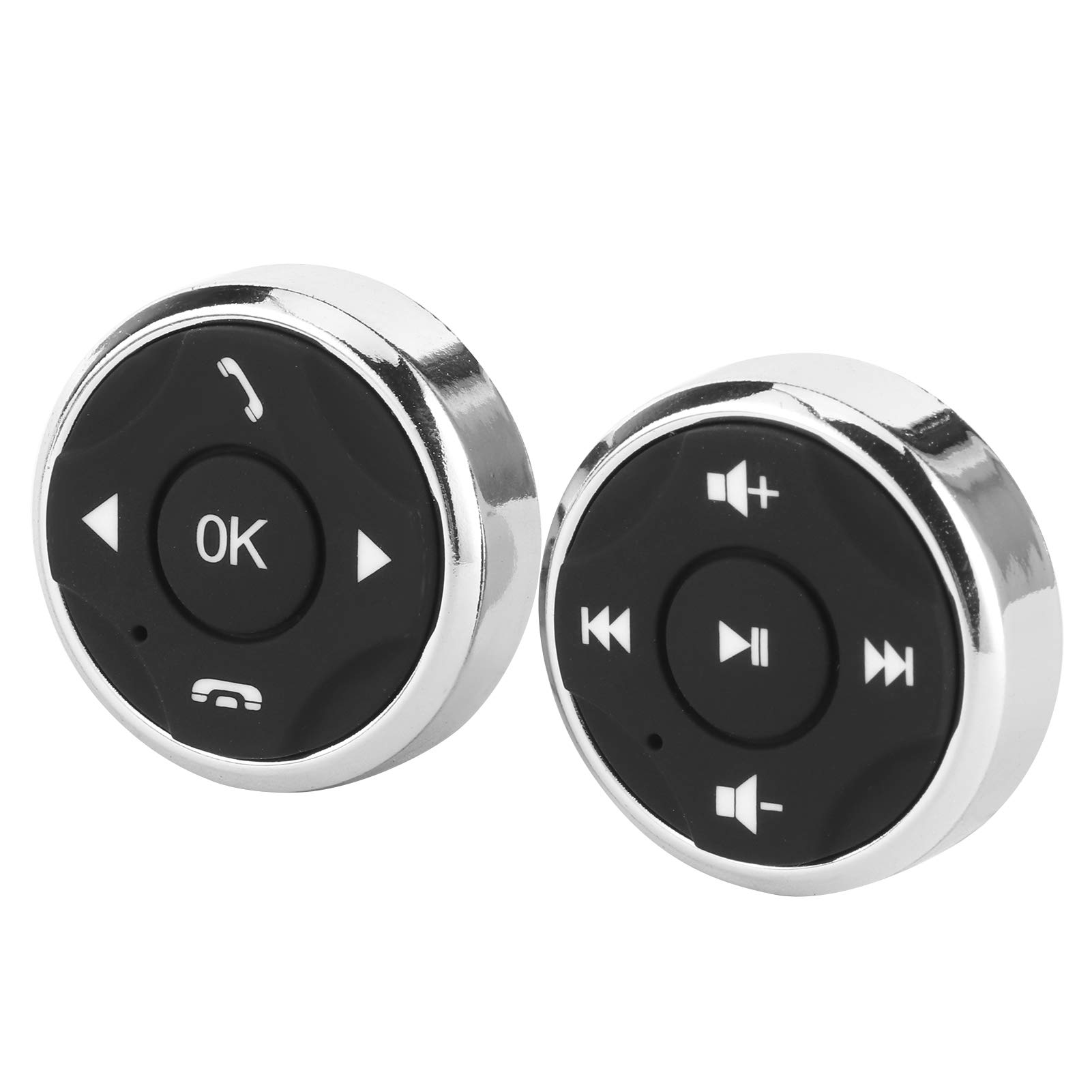 Bouton multimédia télécommande pour Volant Portable sans Fil Bluetooth USB contrôleur Rechargeable Appels téléphoniques contrôleurs de Musique Commande au Volant+Commande au Volant+Commande au Volant