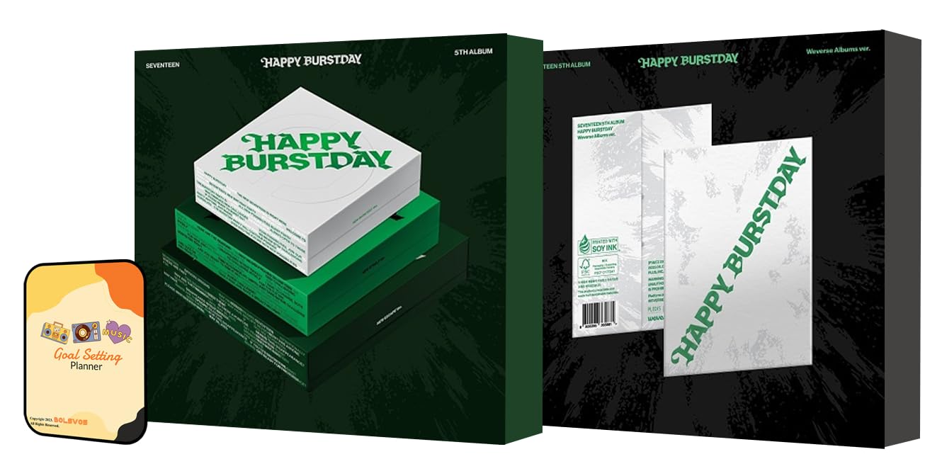 Bolsvos 3 Standard + Weverse Full Set Album Ver Seventeen Album - Happy Burstday +Pre Order Benefits+Bolsvos Exclusive K-Pop Giveaways Package