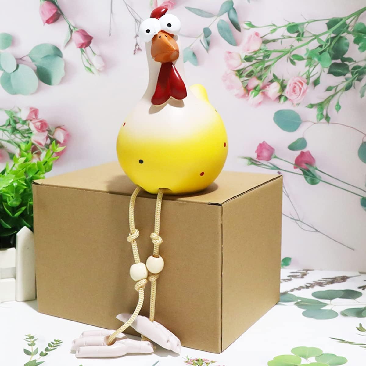 Gallina Decorativa In Ceramica Per Giardino - Decorazione Handmade Colorata - Foto 6