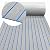 Hzkaicun EVA Foam Boat Decks Flooring Faux Teak Boat Decking Self Adhesive Marine Non Slip Boats Floors Mats Foam Deck Sheets for Fish Boats Yacht Kayak Boat floor (94x16in Light Grey on Blue)