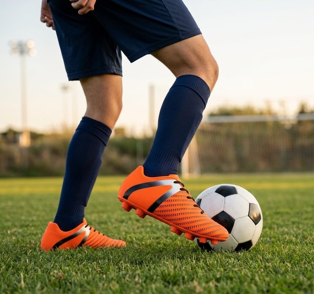 Vizari USA Impact Soccer Cleats for Kids – Youth Firm Ground Football Shoes | Breathable Design for Toddler, Little Kid & Big Kid Players