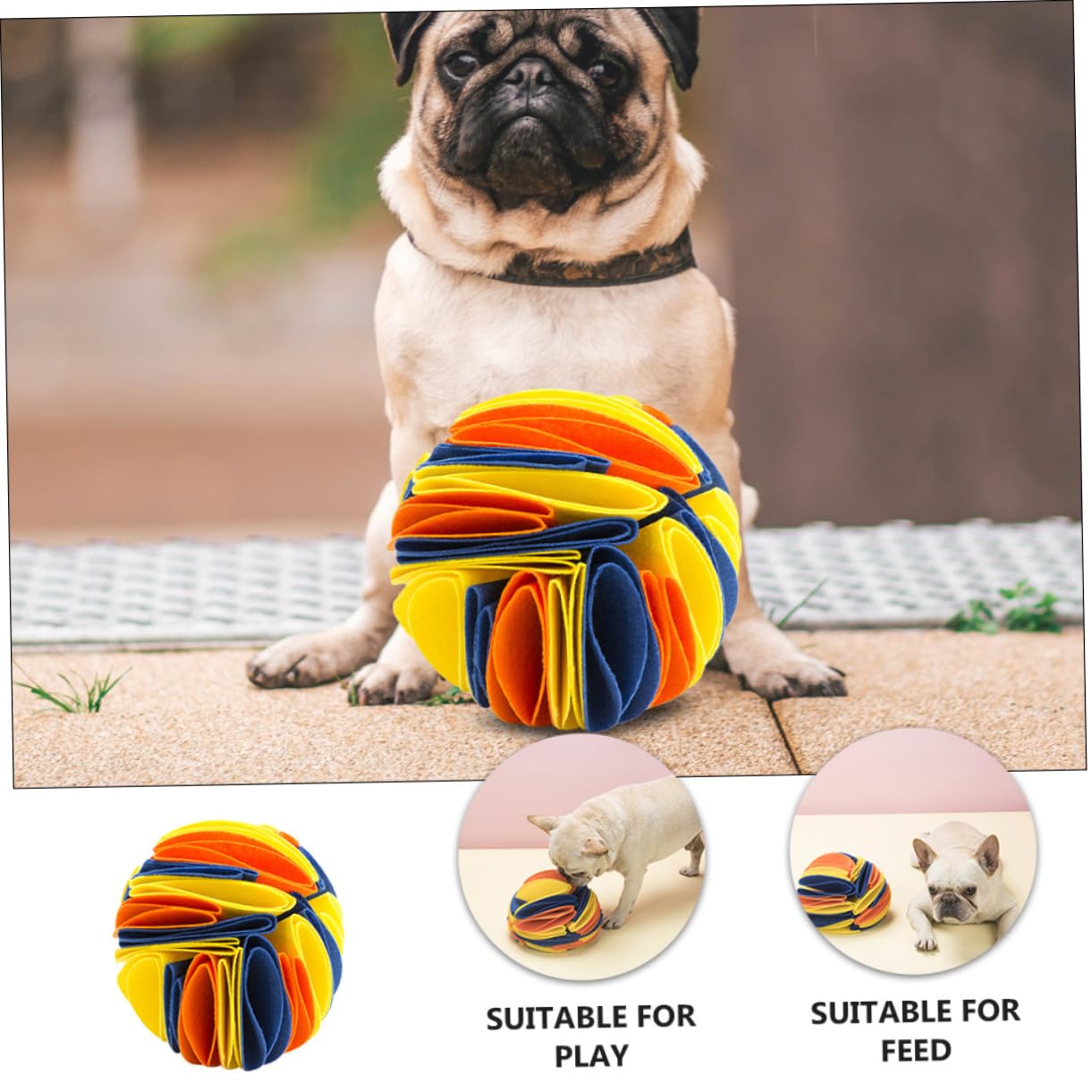 Sosoport 3stücke Pet Schnüffelball Für Hunde Interaktives Kauspielzeug Aus Strapazierfähigem Filz Langsame Futteraufnahme Für Welpen Fördert Spielverhalten Und Zerstörungsdrang