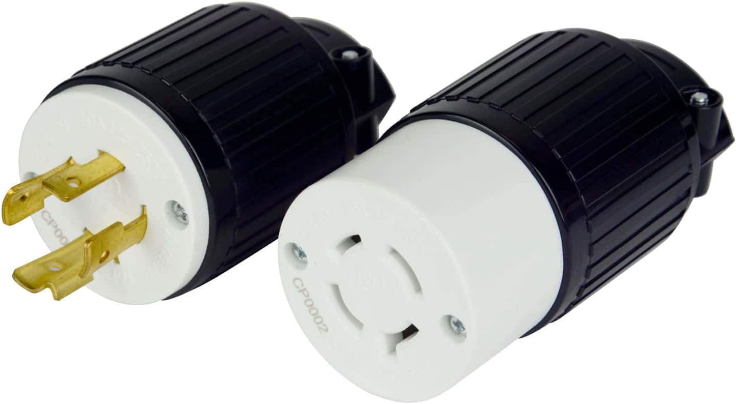 TEMCO NEMA L14-20P / L14-20R Plug Set 20A 125/250V Locking UL Listed / Generator