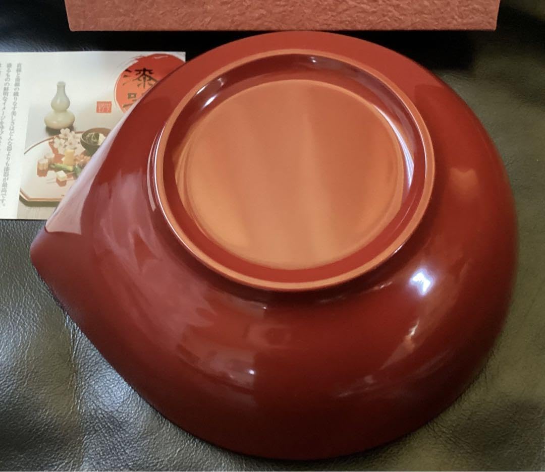 川連漆器　漆塗り　鉢　ボール　21㎝　漆器　漆椀 Amazon.co.jp: 越前漆器 漆塗り しずく鉢 盛り鉢 多様椀 朱 幅