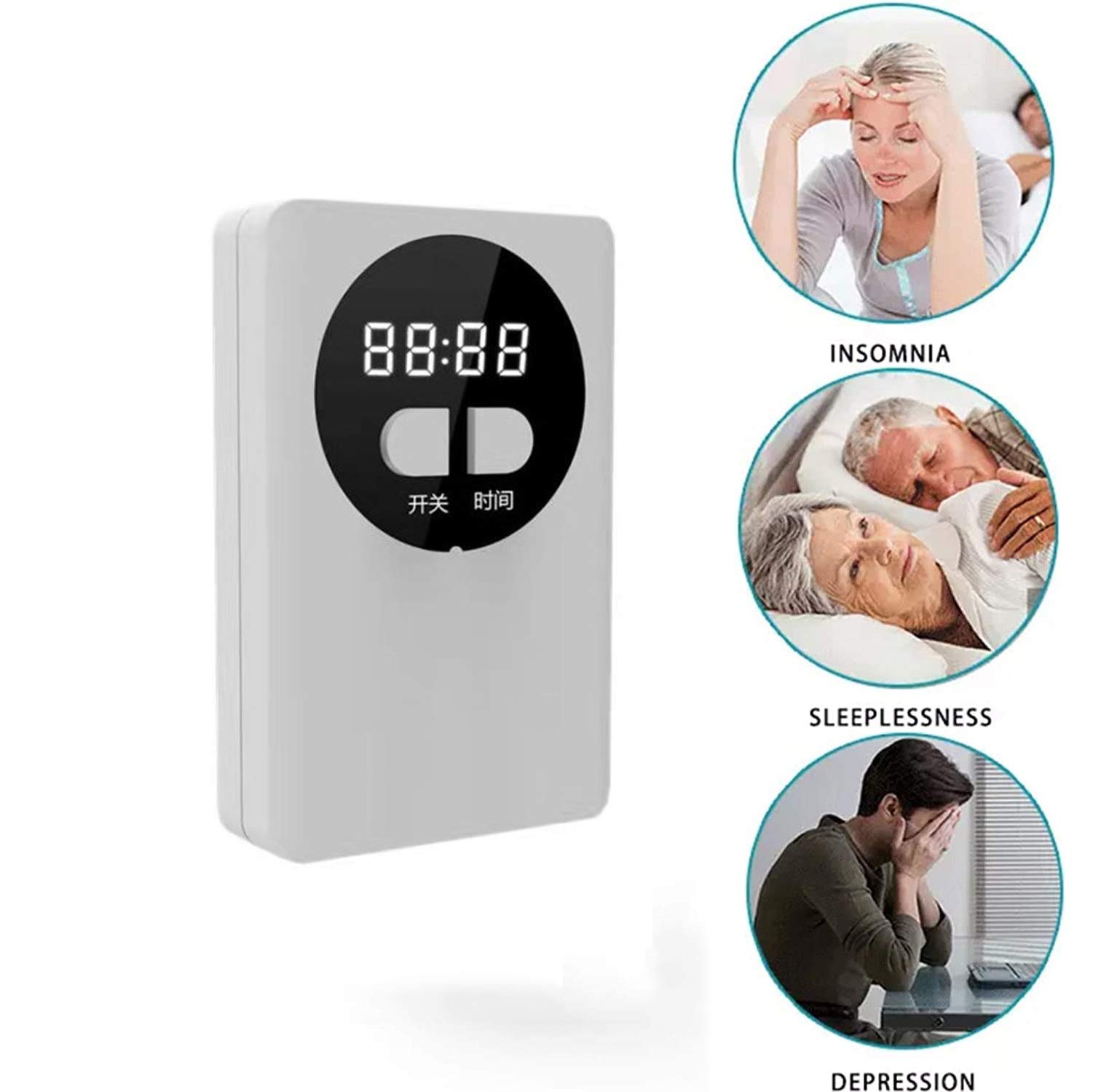 Dispositivo di Aiuto del Sonno, Macchina ausiliaria per Il Sonno Nuovo stimolatore di elettroterapia cranica CES, alleviare l'ansia Emicrania