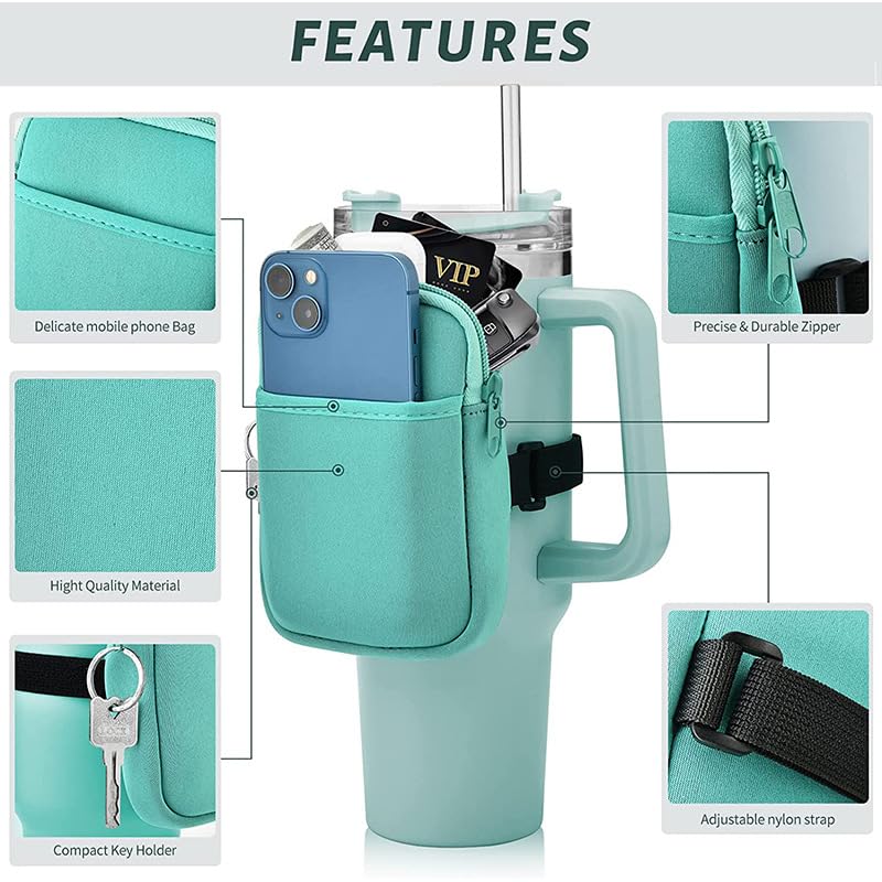 Borsa per Bottiglia D'Acqua per Quencher Adventure 40 Oz, Tasca