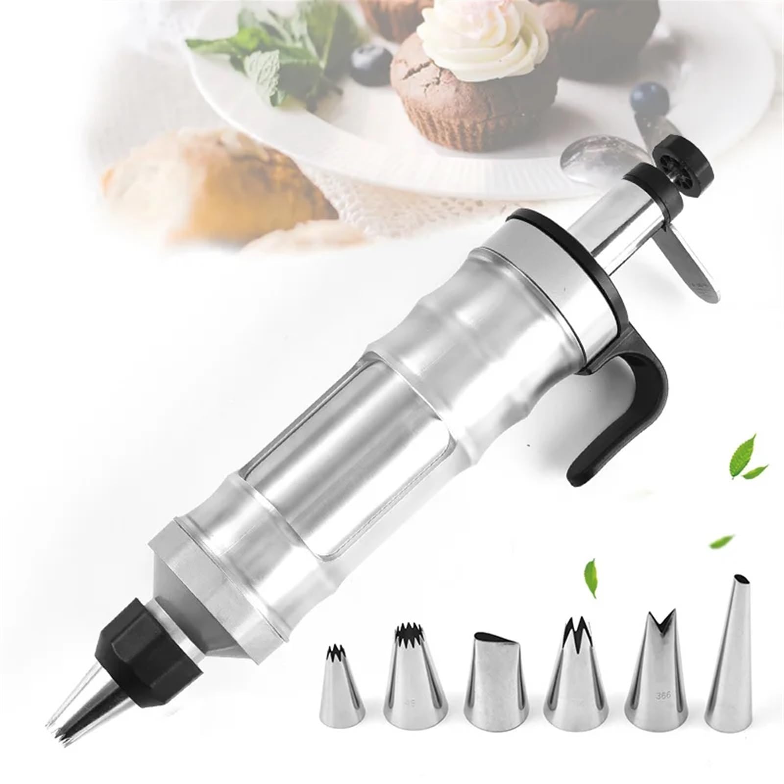Siringa da pasticceria 7 pezzi/set tubi for ugelli for crema for aerografo for torte