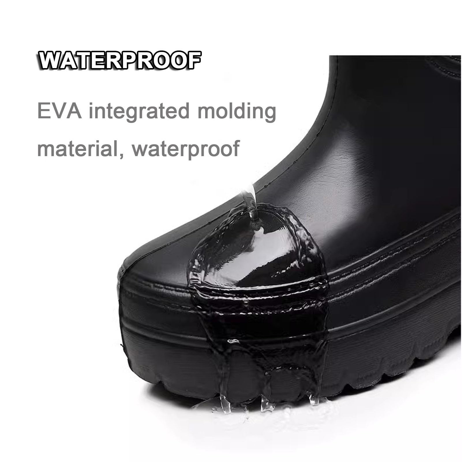 Wodery wędkarskie | Męskie wodery wędkarskie buty myśliwskie czarne wiele rozmiarów 38 cm zewnętrzna myjnia kempingowa (8,5 UK)