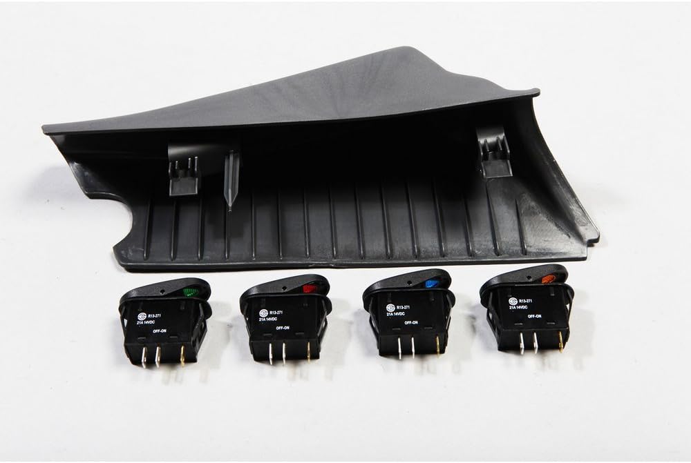 Rugged Ridge Switch Pod for Jeep Wrangler JK | Thermoplastic Olefin (TPO), Grey | 17235.86 | Fits 2007-2010 Jeep Wrangler JK