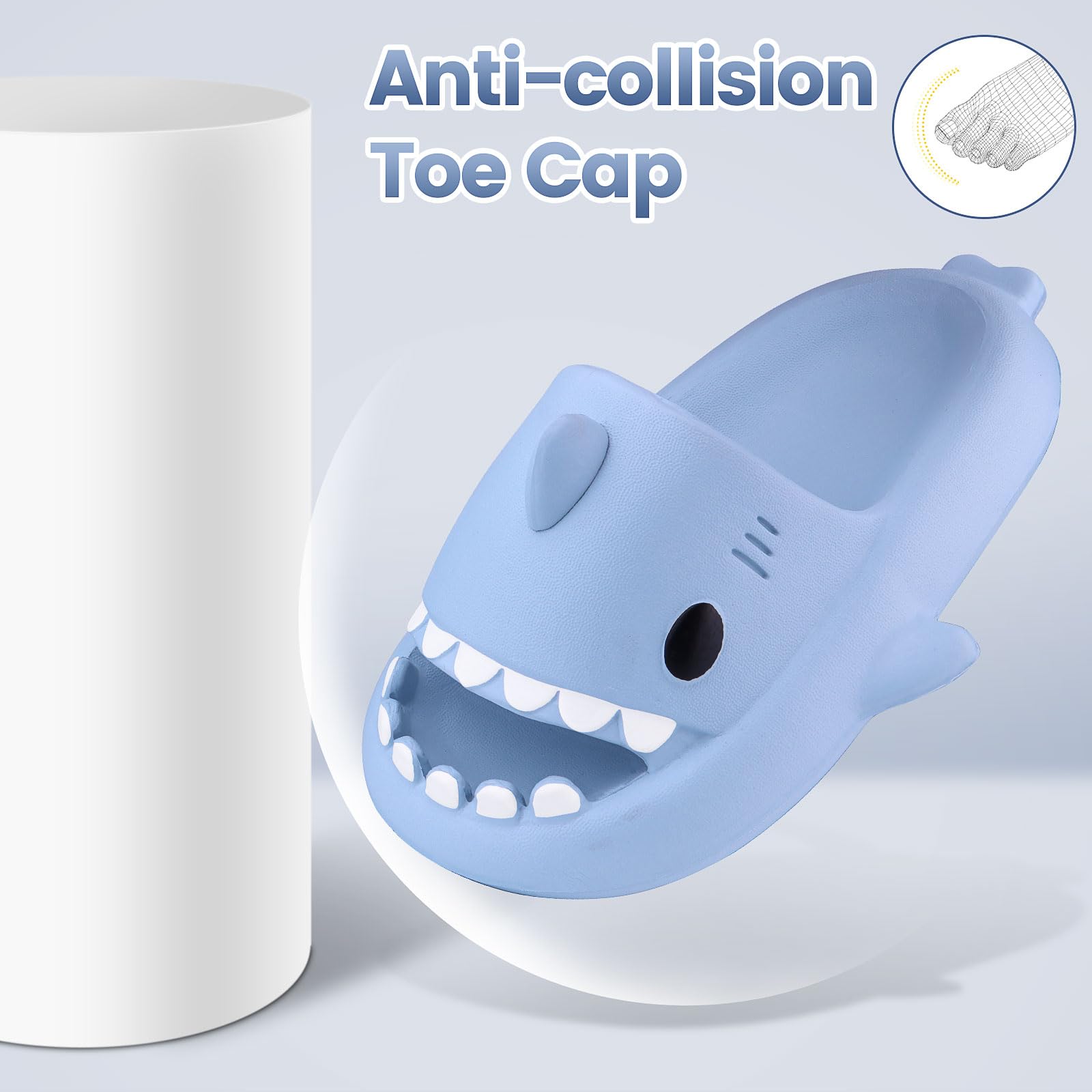 Chaussons requins pour enfants Chaussons d'été pour garçons et filles Sandales de plage et de douche antidérapantes Chaussures de piscine à tongs